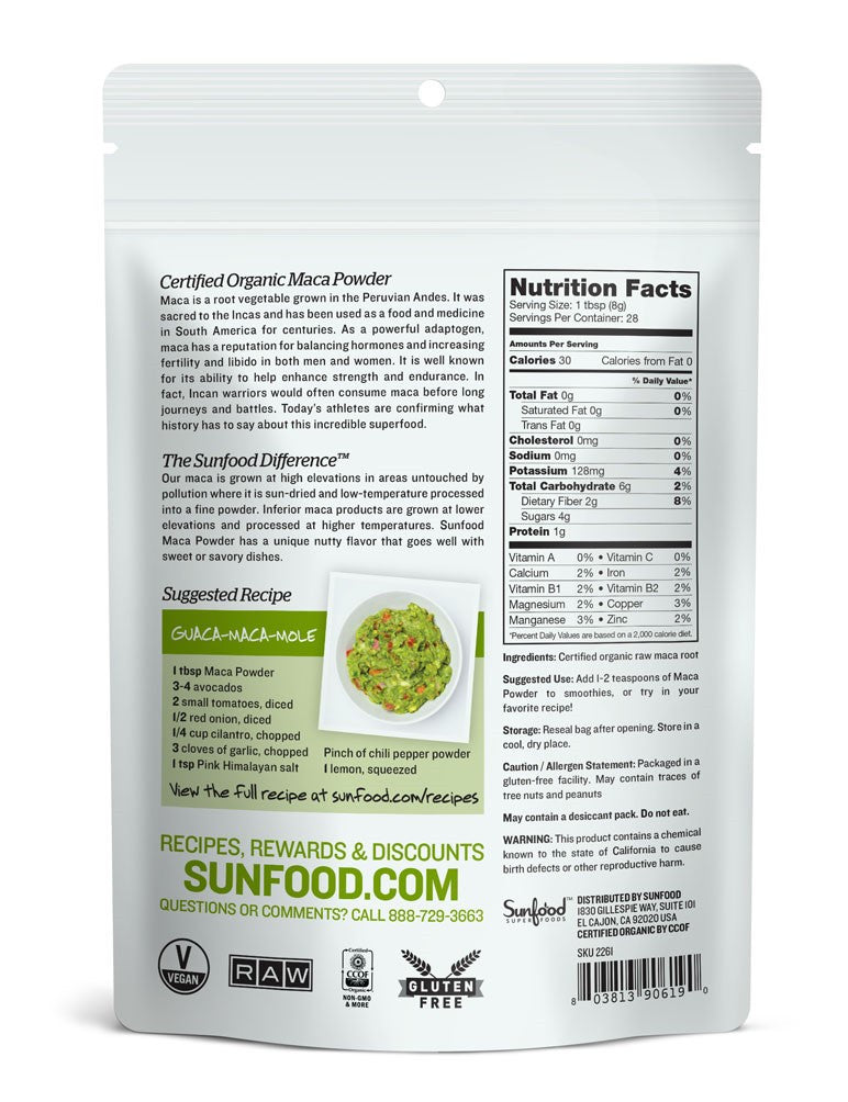 SUNFD MACA POWDER ( 1 X 8 OZ   )