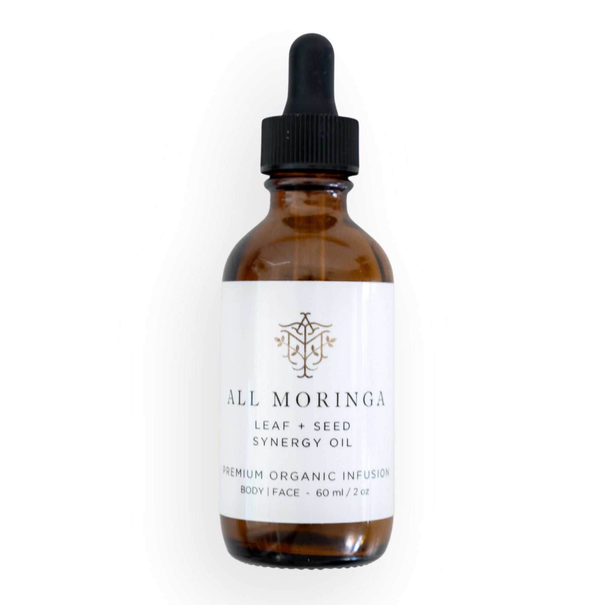 Moringa Leaf + Seed Whole-Plant Nutrition Oil –  Face & Body Oil for Damage Sensitive, Skin Repair 2oz