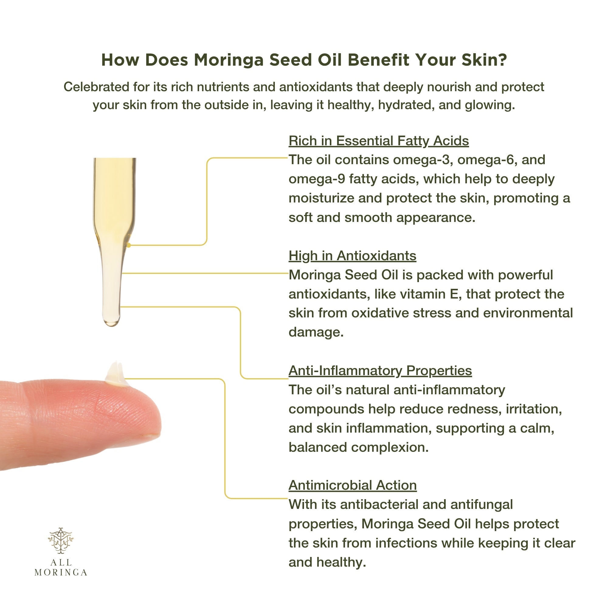 Moringa Oleifera Cold Press Seed Oil Premium 100% Organic